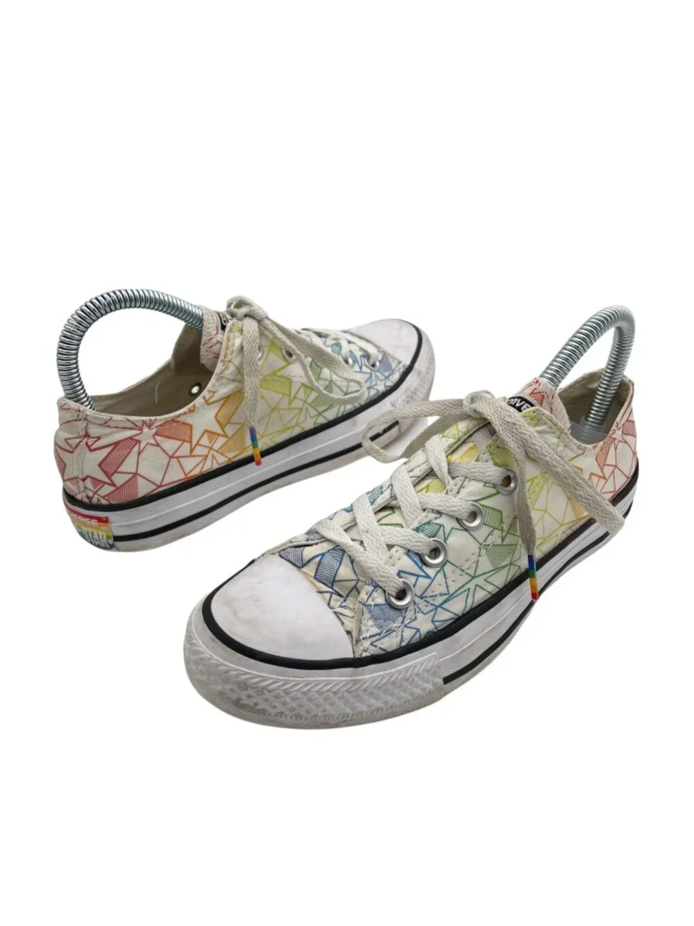 Converse Chuck Taylor All Star Pride Rainbow Shoes Low Top Sneakers Womens 6 - Picture 1 of 9